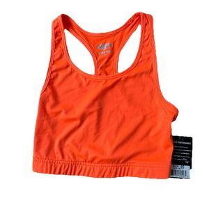 GAME TIME Sports Bra Orange Innovative Performance Dry Tech Workout Gym Yoga M